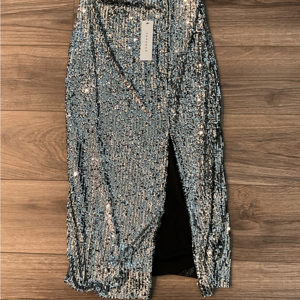 NWT Topshop Sequin MIDI Skirt